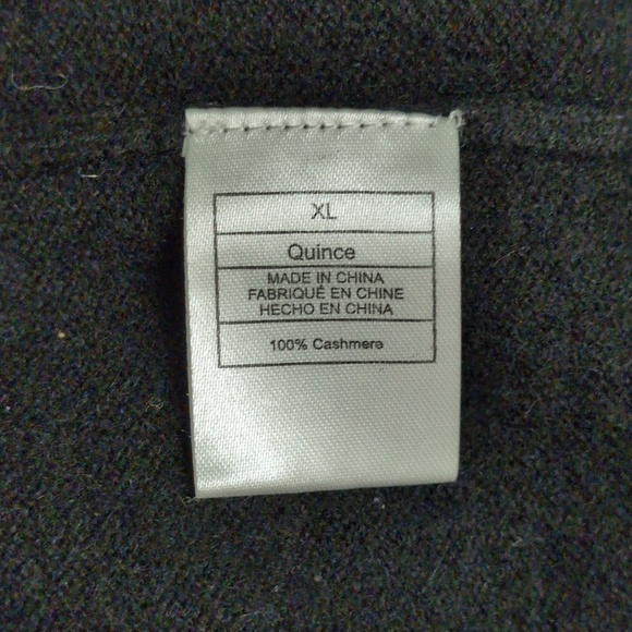 Quince Black Long Sleeve Cashmere Cardigan Sweater V Neck Size XL - Picture 4 of 6